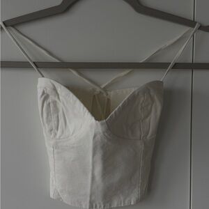 Zara White Crop Top